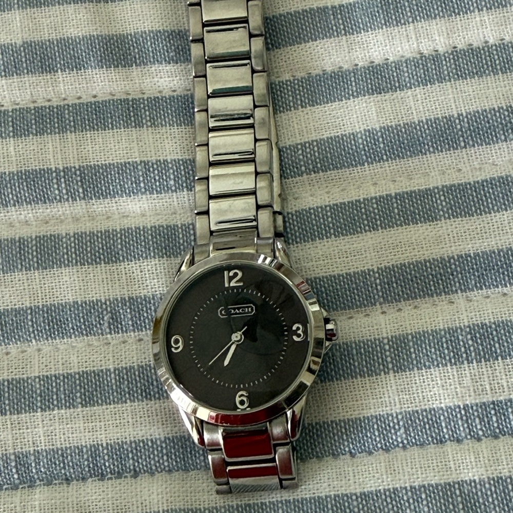 Coach Stainless Steel Women’s Wristwatch with Brown Dial face.